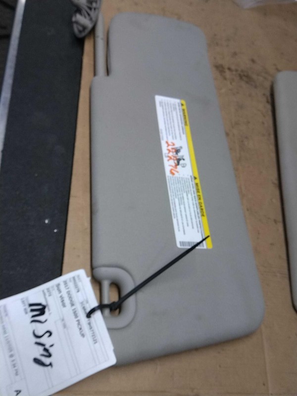 2017 RAM DODGE 1500 LEFT BLACK Sun Visor OEM 202787 117K Mileage