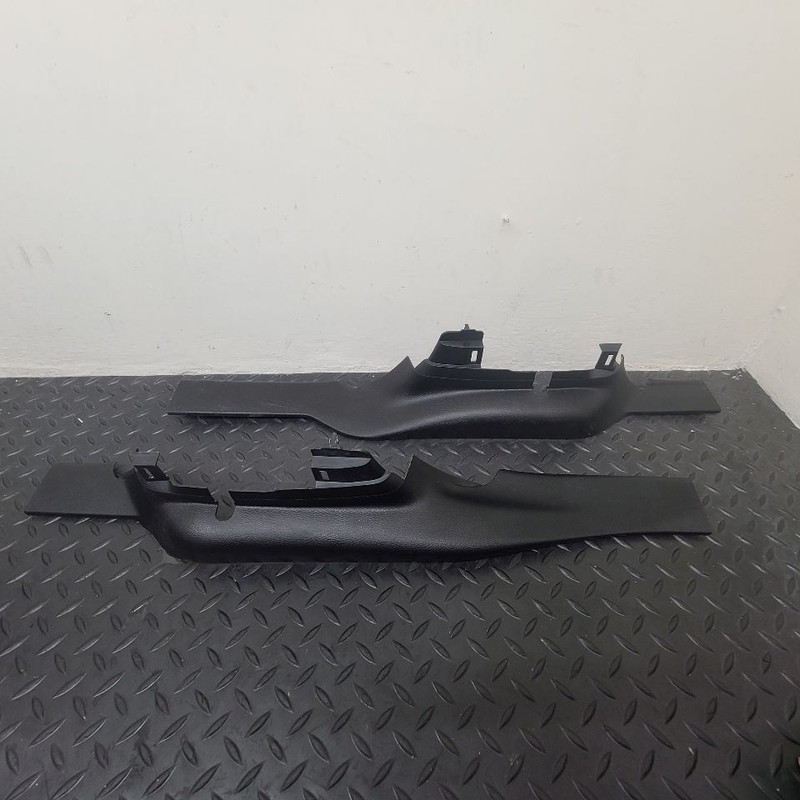 19-25 Dodge Ram 1500 ''B'' Pillar Lower Scuff Plates Pair Black OEM 6DQ88TX7AB