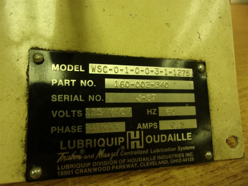 Lubriquip Trabon Drive 1-Phase WSC-0-1-0-0-3-1-1275 *FREE SHIPPING*