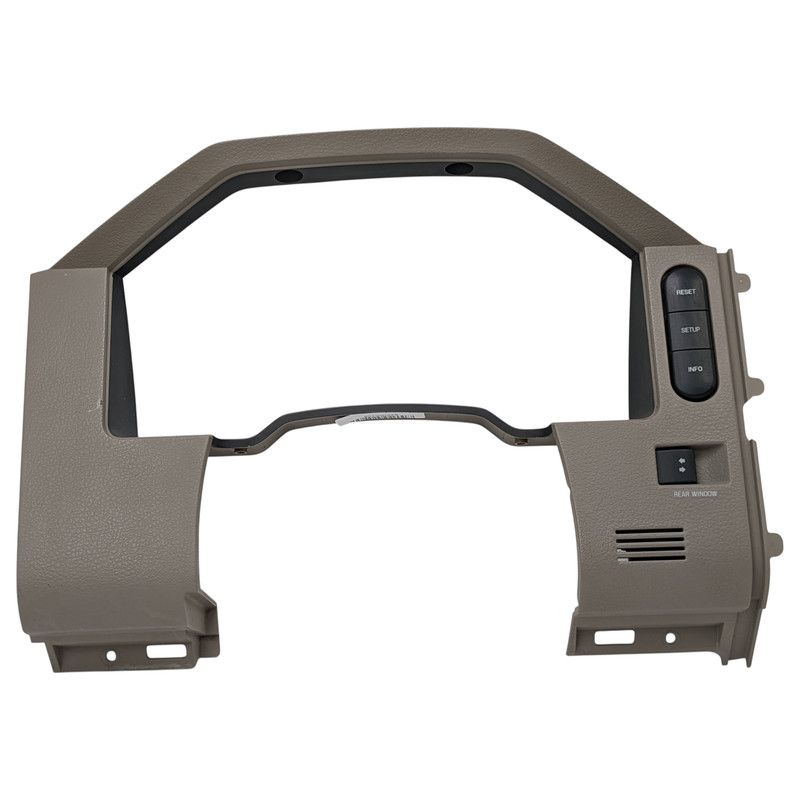 08-10 Ford F250 F350 F550 Lariat Instrument Cluster Dash Trim Bezel Camel Tan