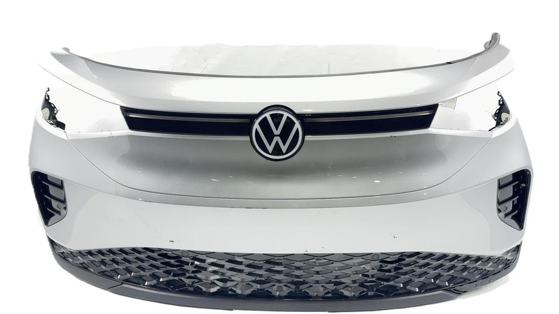 2023-24 VW ID4 EV Front Bumper Cover Assembly Silver Park Sensor Gouge Scratch
