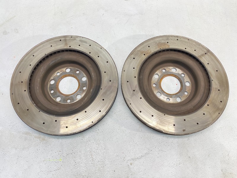 14-21 Maserati Quattro Ghibli Rear Left Right Slotted Brake Disc Rotor Set OEM✅