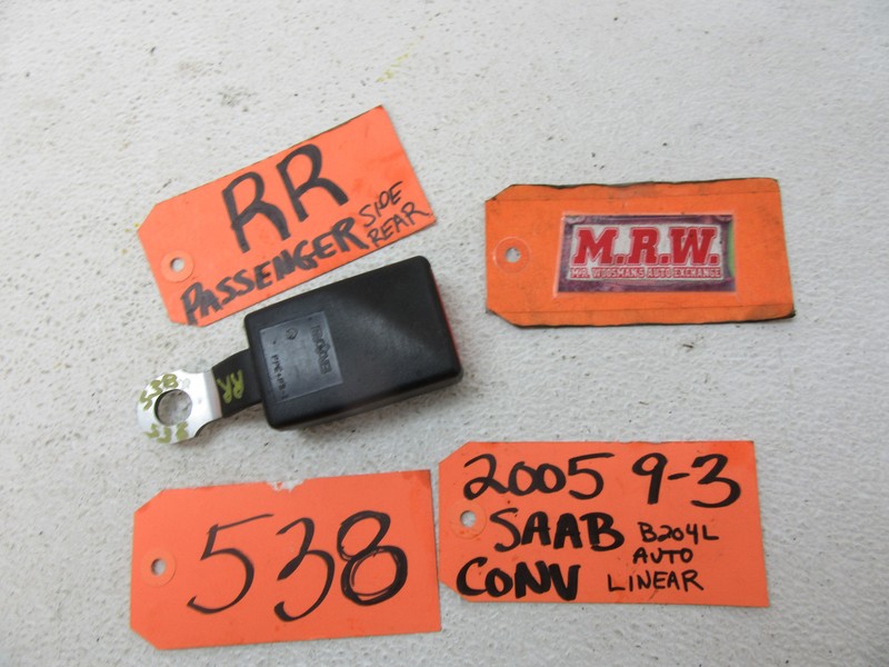 FITS 04-11 SAAB 9-3 CONVERTIBLE RIGHT REAR BACK SEAT BELT LATCH LOCK CAR R RH RR