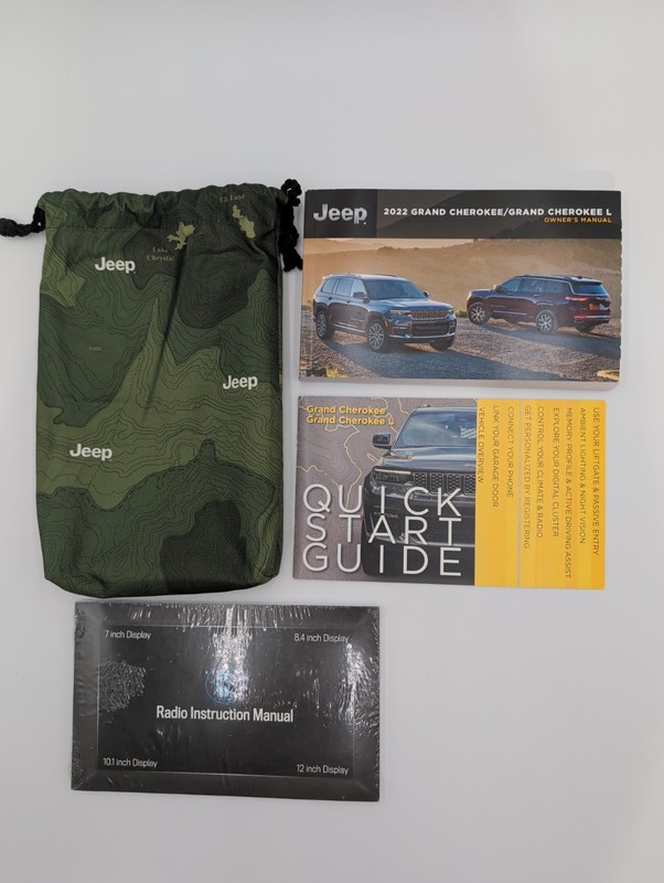 2022 Jeep Grand Cherokee Cherokee L Owners Manual Quick Start Guide With Case