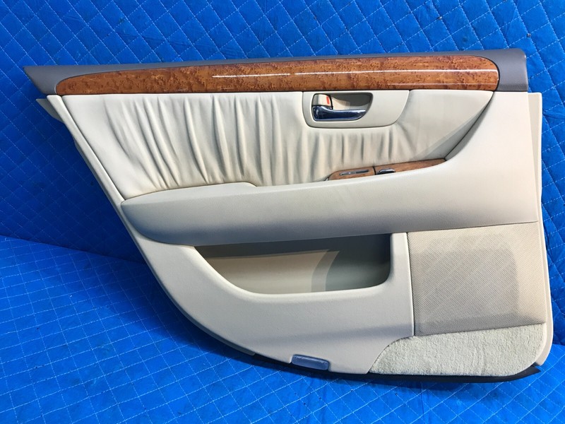 2004-2006 Lexus LS430 Rear Left LH Driver Door Panel Beige LA07 Leather OEM