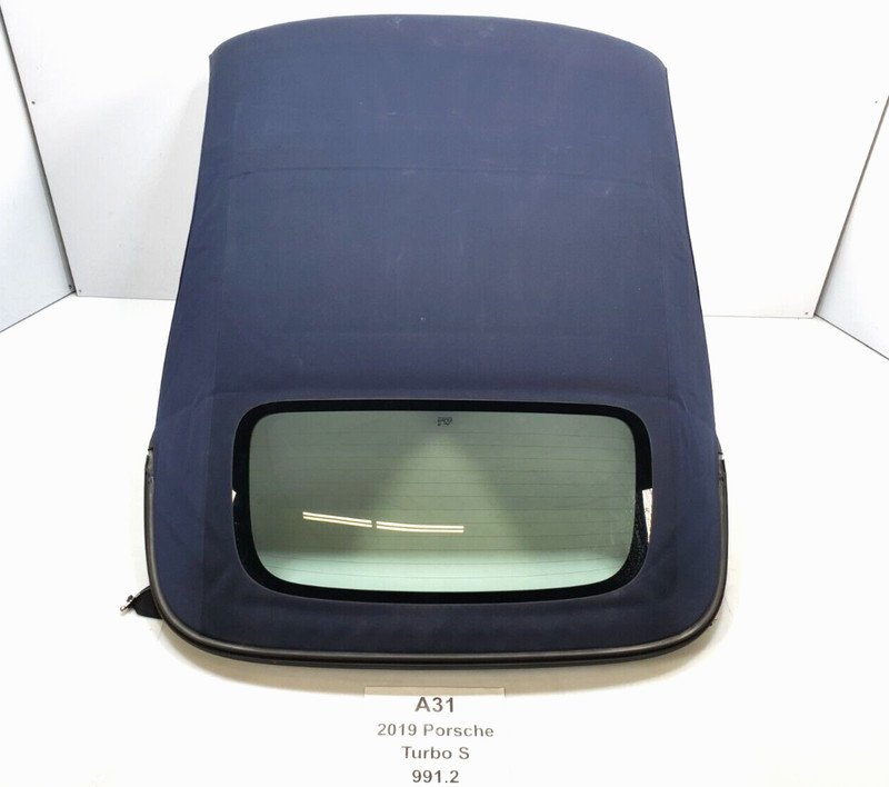 ✅ 17-19 OEM Porsche 991.2 911 Turbo S Convertible Top Soft Roof Glass Assy Blue