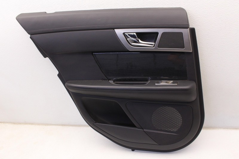 JAGUAR XF-R XF 09 10 11 REAR DRIVER LEFT DOOR TRIM PANEL WARM CHARCOAL LEATHER