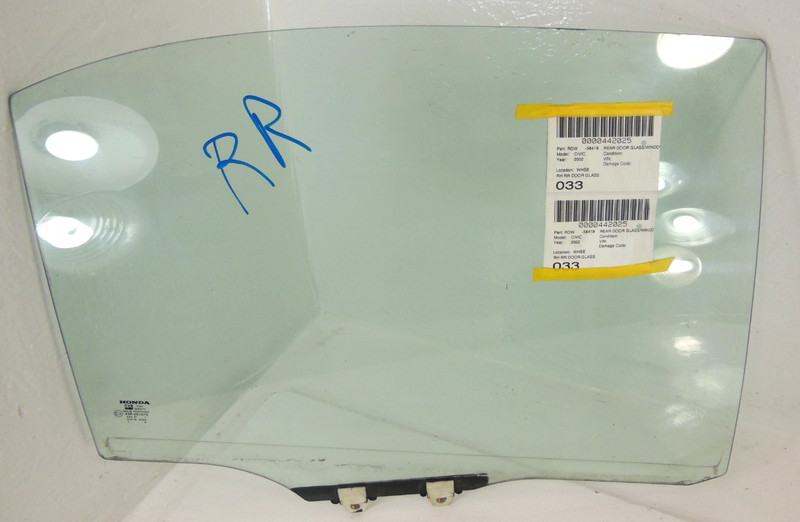 2001-2005 Honda Civic Sedan Sdn Rear Door Window Glass Passenger Right OEM