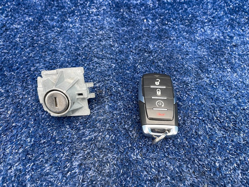 2025-2026 RAM 1500 Door Lock Cylinder & Key Fob Entry Remote 4-Button OEM