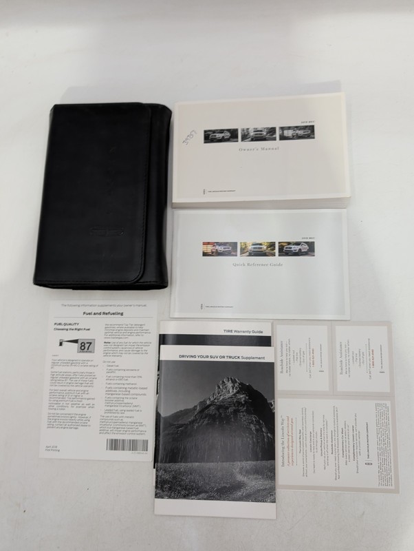 2019 Lincoln MKC Owners Manual With Quick reference guide,Case And Free Shipping