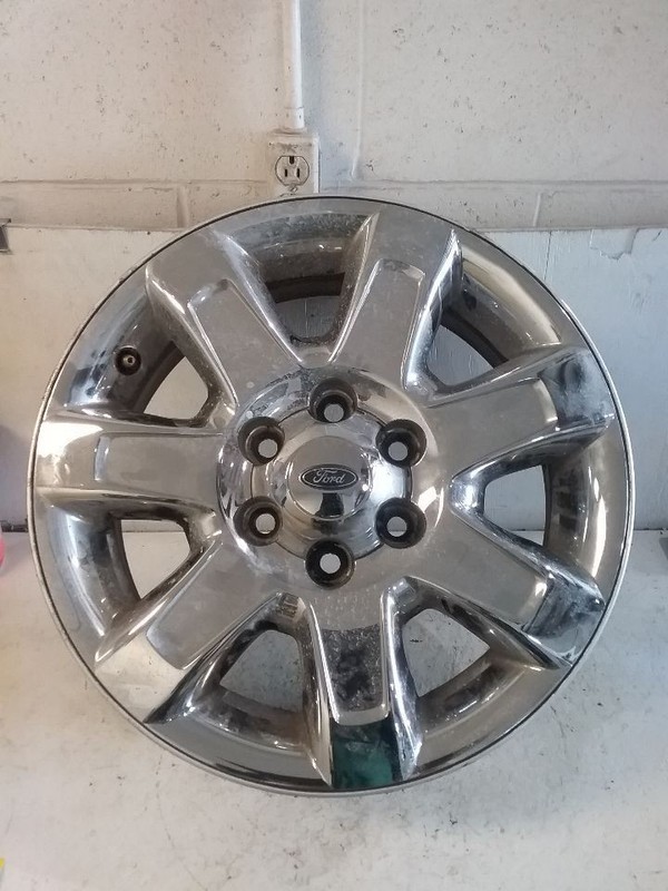 2013-2014 Ford F150 Wheel Rim 18x7-1/2 Aluminum 7 Solid Spokes Chrome Clad