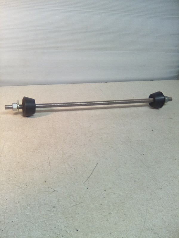 1/2" Threaded Shaft 19" Long W/ Bushings, Nuts And Washers