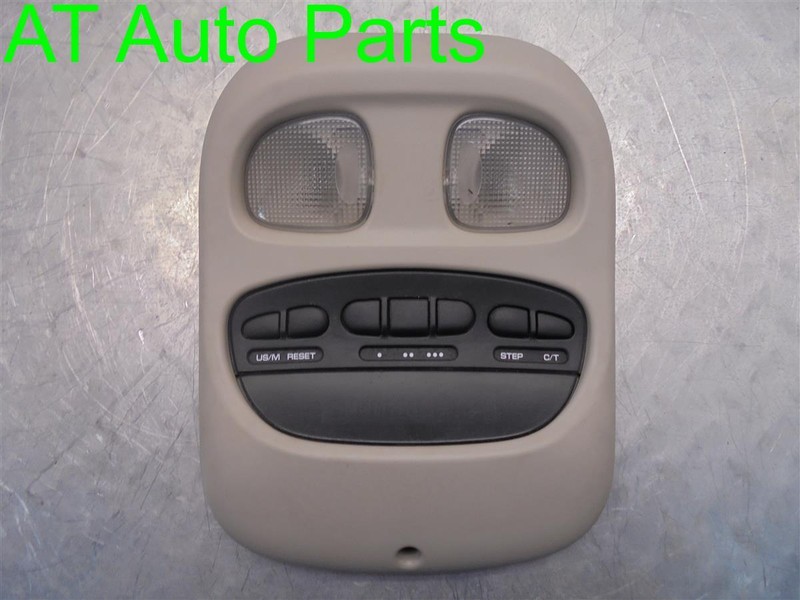 01 02 03 DURANGO FRONT OVERHEAD CONSOLE HOMELINK DOMELIGHT TAN OEM 56049578AA