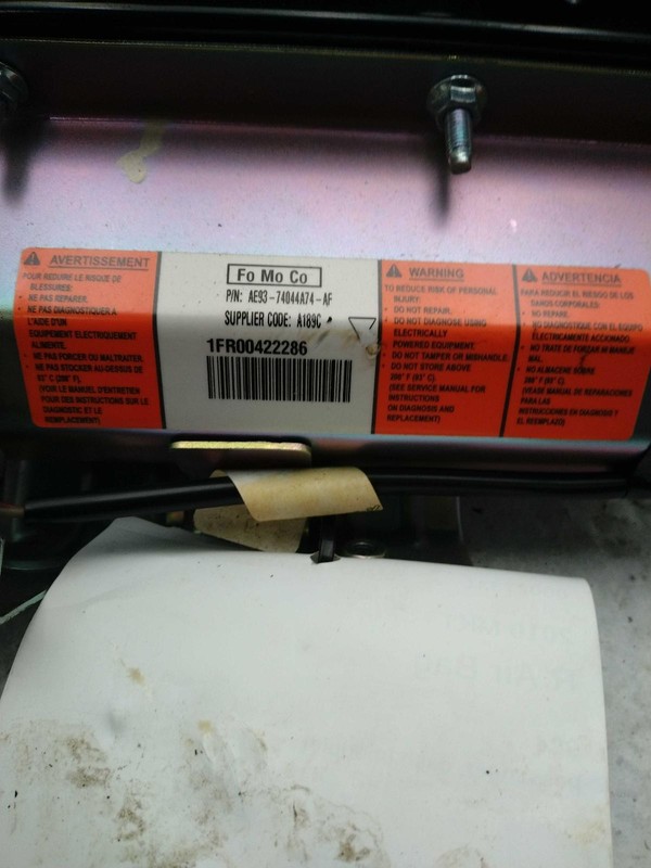2010 Lincoln MKT Right Instrument Panel Air Bag Gold 149K Miles OEM 298526
