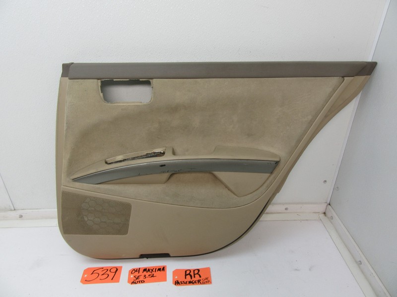 DOOR PANEL REAR BACK CAR PASSENGER SIDE RIGHT TRIM TAN CAR for 04 NISSAN MAXIMA