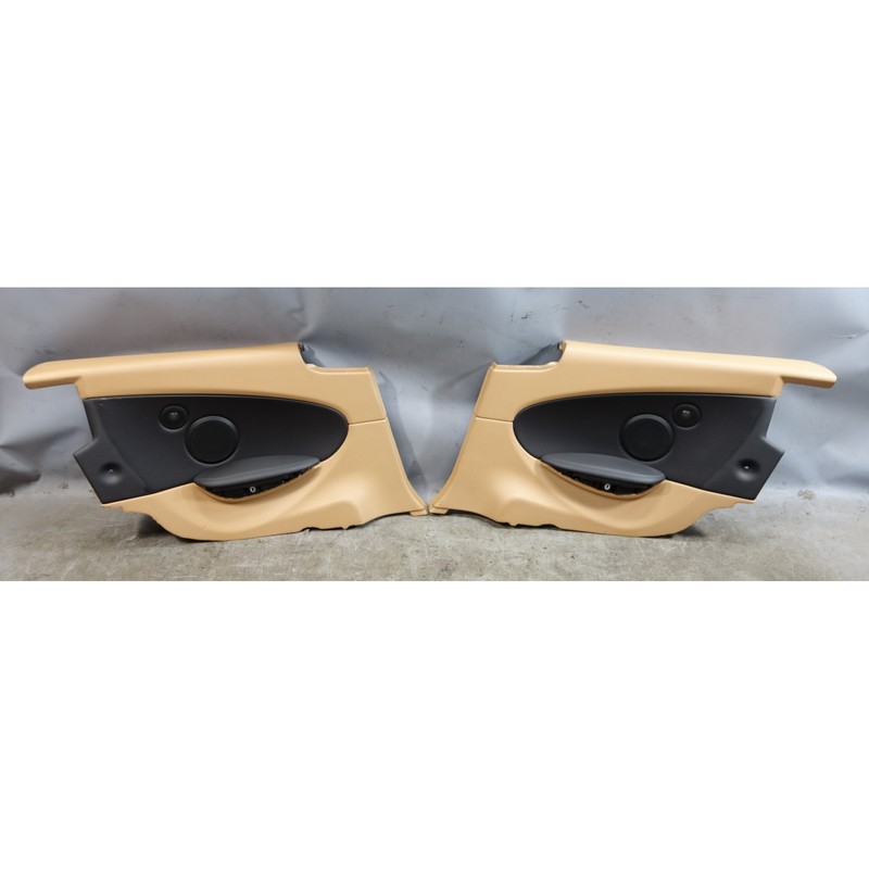 08-10 BMW E63 650i Coupe Rear Interior Trim Panels Saddle Brown Leather DSP OEM