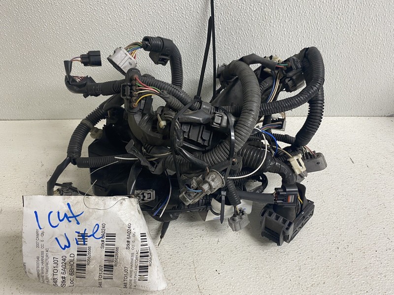 1 cut wire 2007 Toyota Camry 2.4 Hybrid Engine Wiring Harness Wire Plug