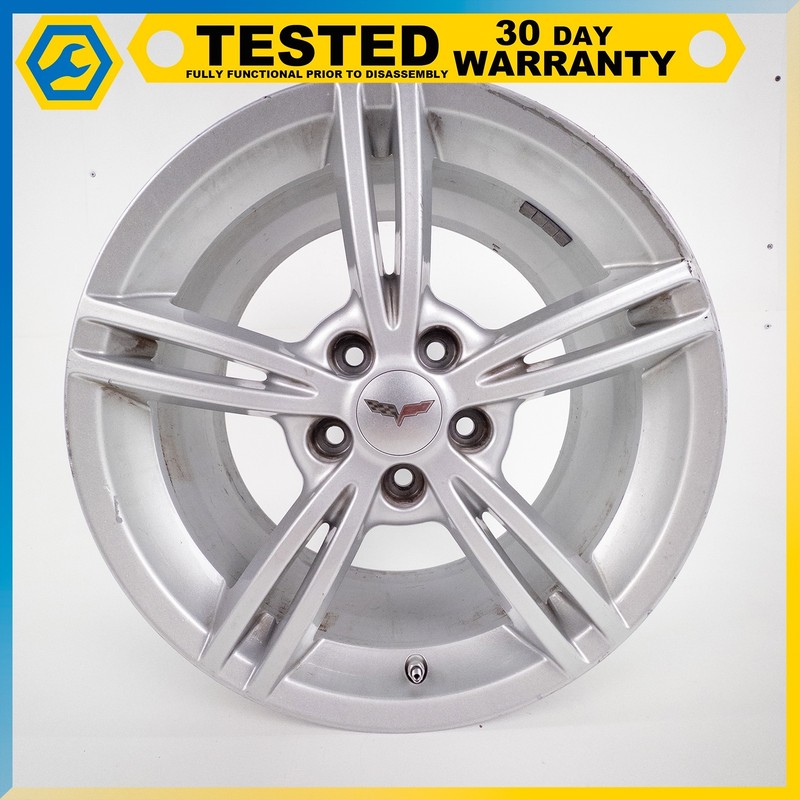 05-13 CHEVROLET CORVETTE C6 18X8,5J FRONT WHEEL RIM SILVER OEM