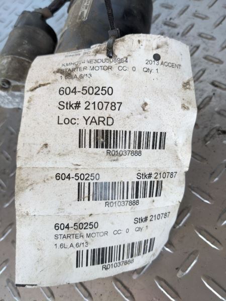 Starter Motor Fits 12-17 ACCENT 1037888