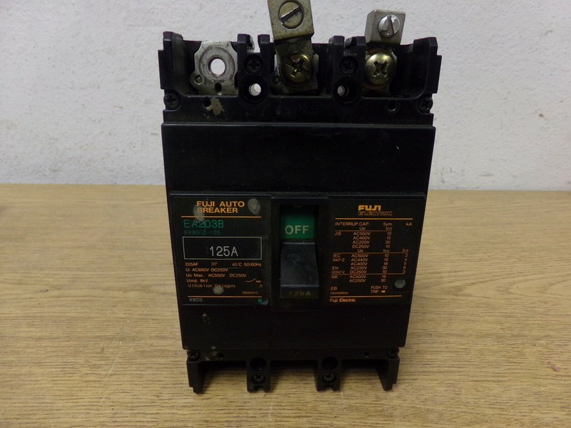 Fuji EA203B 125A 3-Pole Auto Circuit Breaker *FREE SHIPPING*