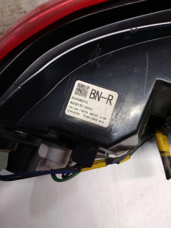 2019 Mitsubishi Mirage Right Tail Light Assembly Black Scuffs 100K Miles