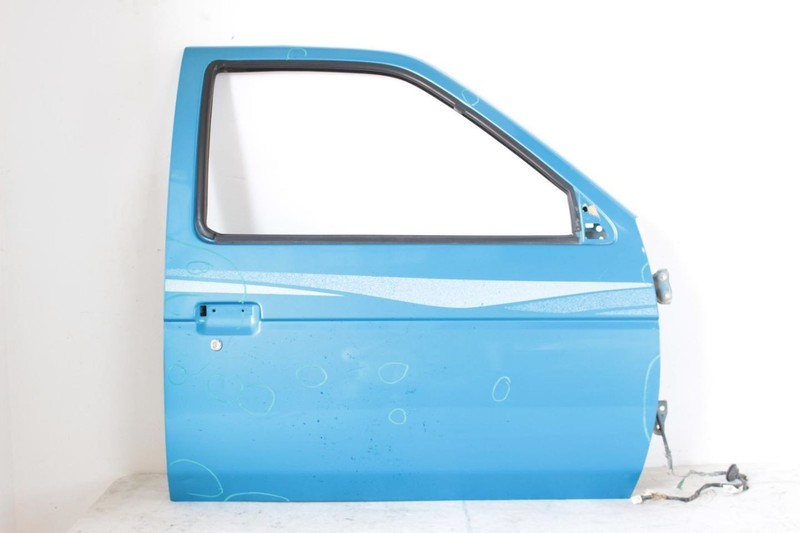 96-97 Nissan Pickup D21 Blue Passenger Right Front Manual Door Shell -Has Hail