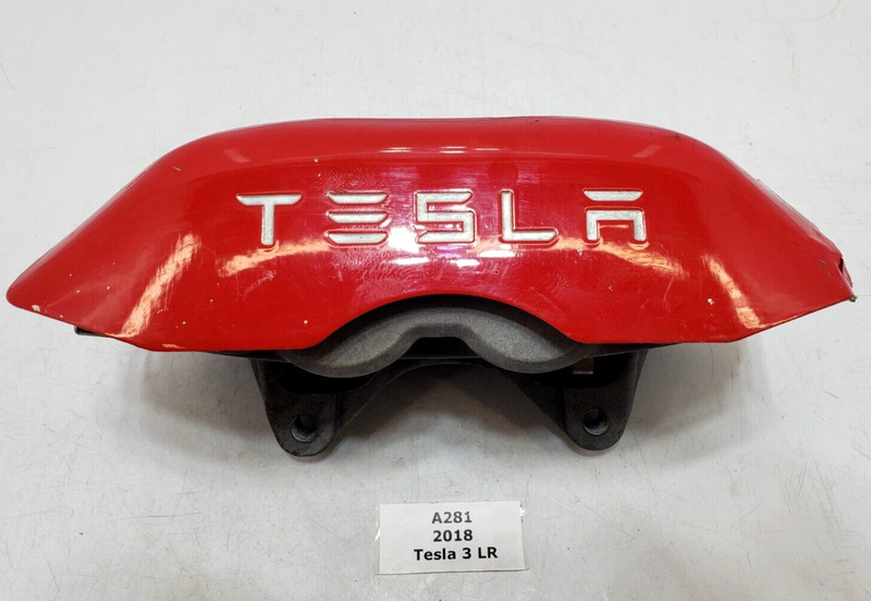 ✅ 17-23 OEM Tesla Model 3 Front Left Driver Brake Caliper Brembo W/ Red Cover