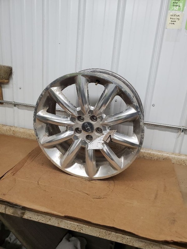 Wheel 20x8-1/2 Aluminum 10 Funnel Spokes Polished Fits 10 MKT 295744