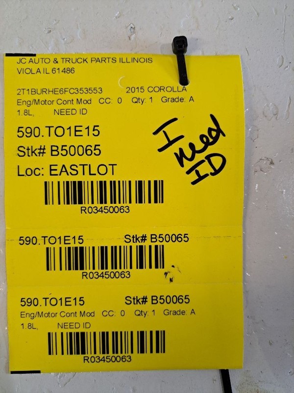 Engine ECM Electronic Control Module Left Hand Fender Fits 15-16 COROLLA 3450063