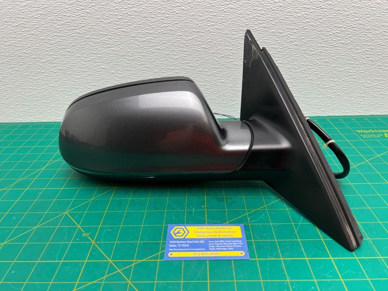 10-16 Audi S4 A4 FRONT RIGHT PASSENGER DOOR EXTERIOR REAR VIEW MIRROR Gray OEM