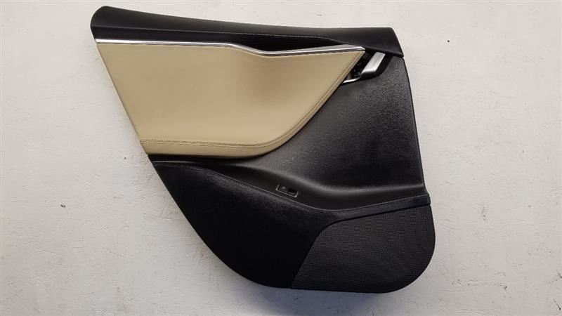 12-16 Tesla Model S Rear Left Driver Door Trim Panel Black Tan OEM 6006133-09-J