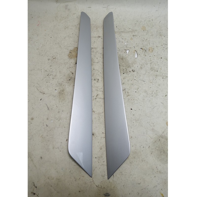 BMW E3 Bavaria C-Pillar Sail Molding Vent Pair Polaris Silver 1972-1976 OEM
