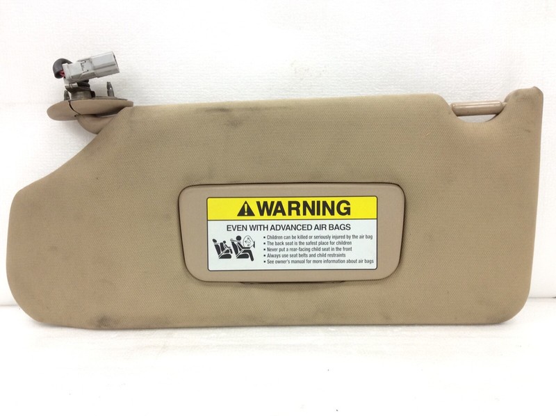 03-07 Accord LX Left Sunvisor Assy Beige Sun Visor Fabric Eyes Shade OEM