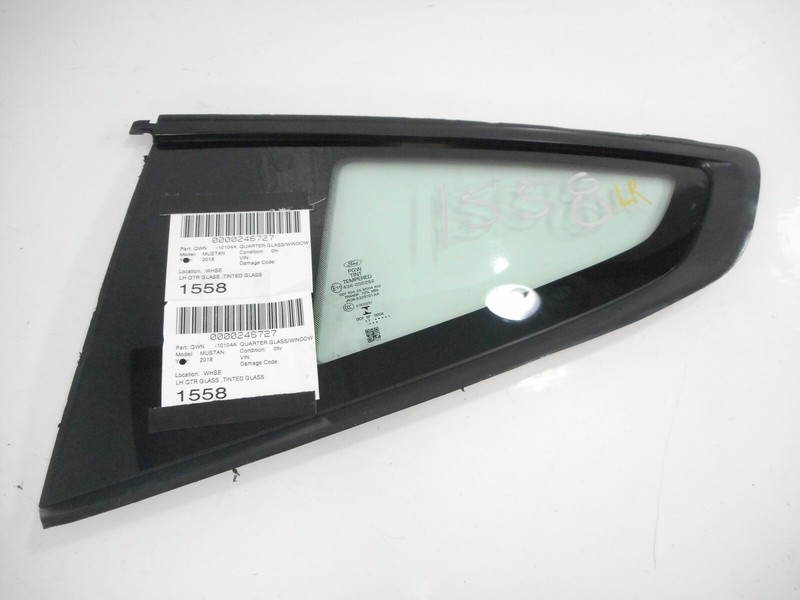 18 Ford Mustang Coupe Rear Quarter Window Glass Left Driver Stationary OEM