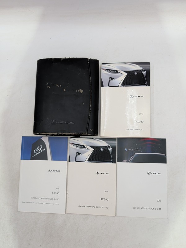 2016 Lexus RX350 RX 350 Owner's Manual With Warranty Plus Case Included