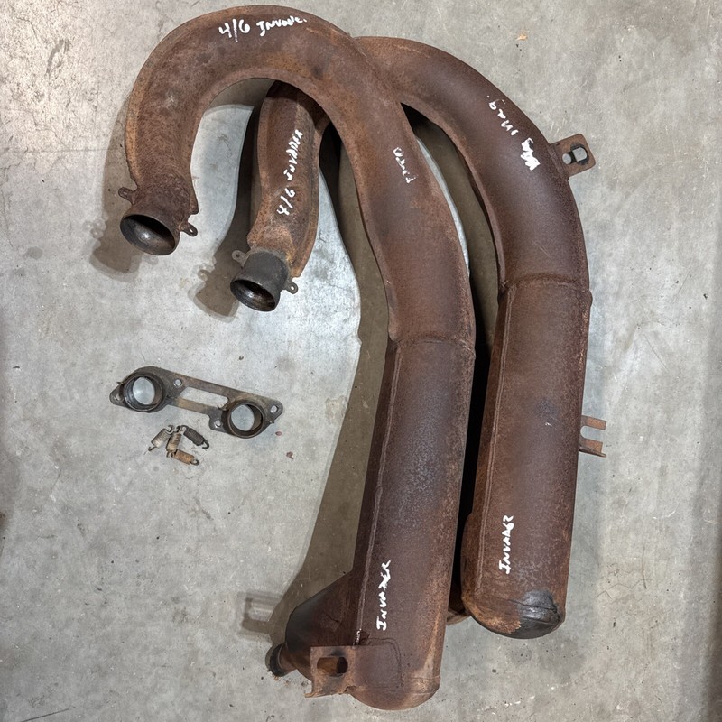 Kawasaki 4/6 LTD Invader Vintage Snowmobile Pipes Mufflers Complete Good