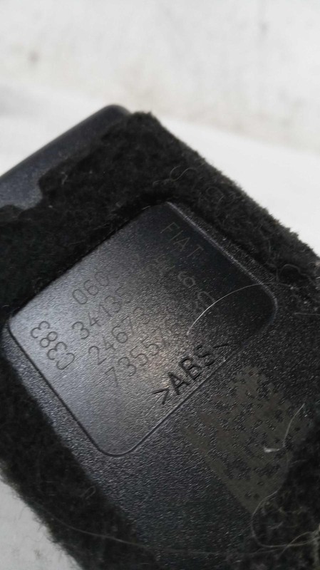 2016 FIAT 500 OEM Black Seat Belt, Used, 60K Miles, Genuine Part 5NH02JXWAA