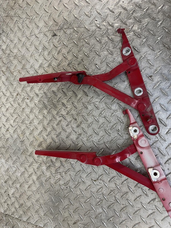 1999-2003 Saab 9-3 Convertible Trunk Hinges Red Oem Tested