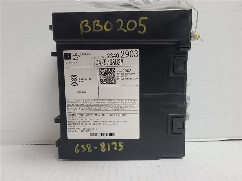 Audio Equipment Radio Receiver ID 23402903 Fits 17 XT5 551048