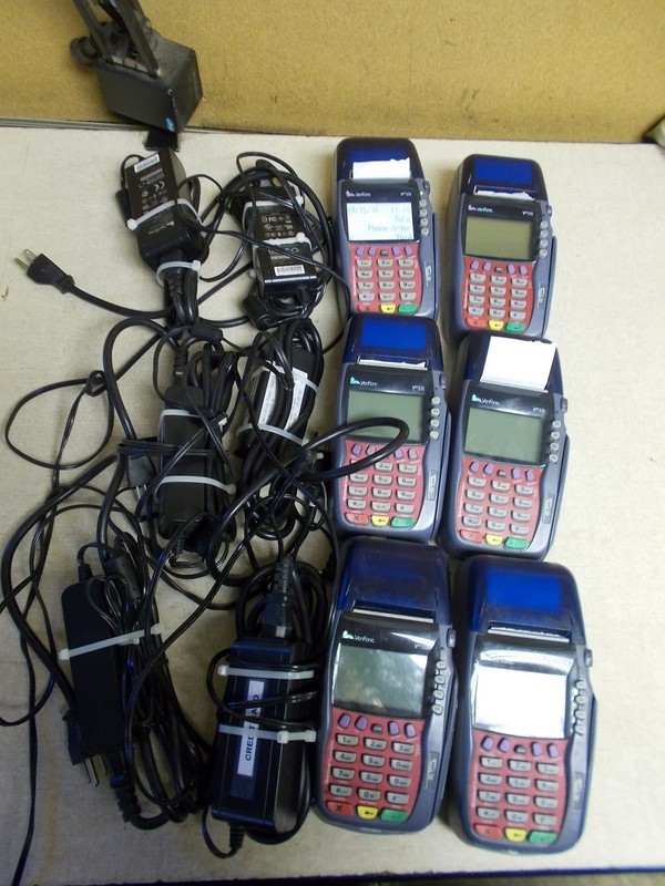 Verifone M257-050-02-NA1 Omni5700 Credit Card Terminals, Lot of 6 w/ Power Cord
