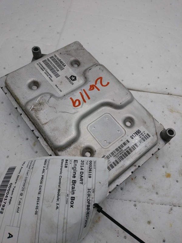 2014 Dodge Dart Engine Control Module ECM 2.4L OEM Black 116K Miles