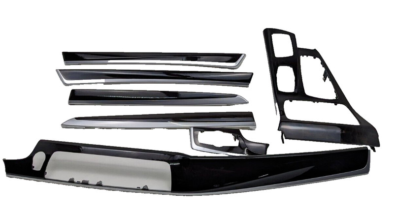 2011-2016 BMW F10 550I 535i 528i Interior Fine Silver Wood Grain Trim Set