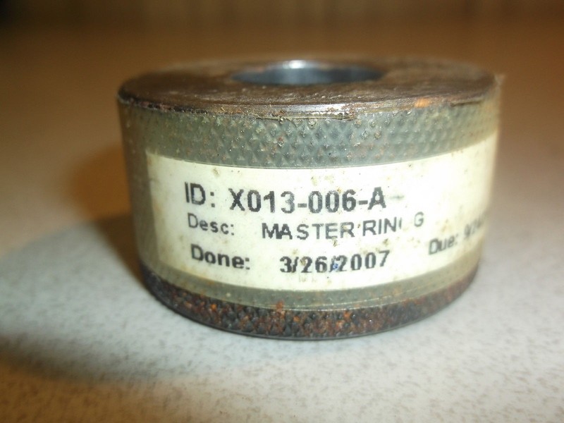 NOGO GAGE MASTER RING PLUG GAUGE X013-006-A FREE SHIPPING