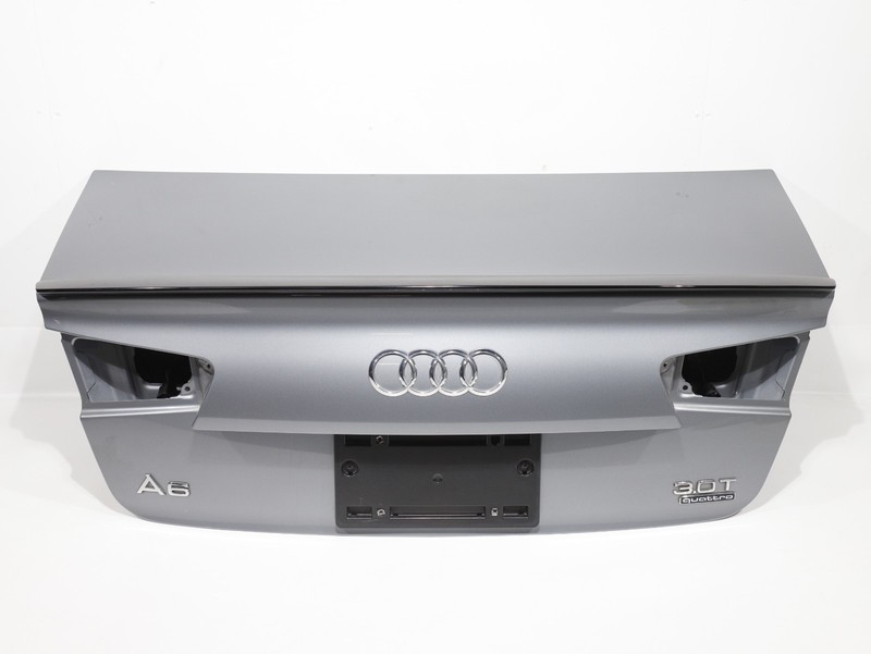 12-18 AUDI A6 S6 TRUNK LID TAILGATE ASSEMBLY W/ CAMERA SPOILER WIRE GRAY X7P OEM