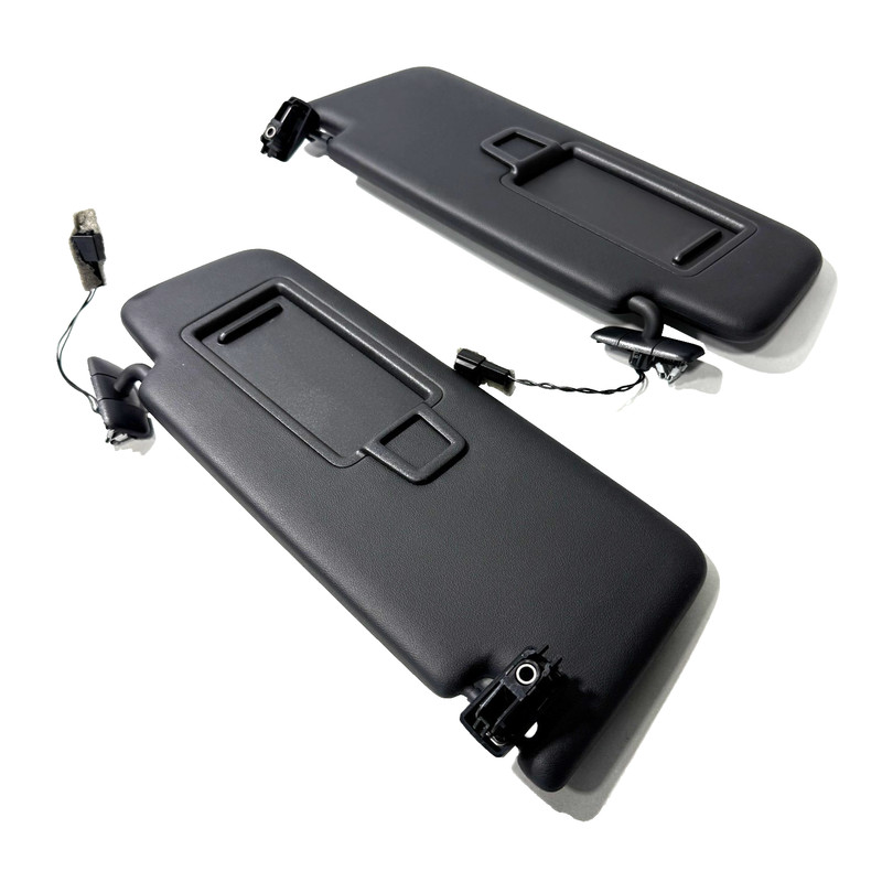 📌 2015-2018 PORSCHE MACAN 95B FRONT RIGHT & LEFT SUN VISOR SET OF 2 BLACK OEM