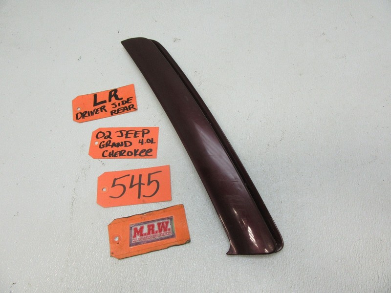 fits MOLDING 99-04 GRAND CHEROKEE BODY LEFT REAR QUARTER GLASS WINDOW RED L LR