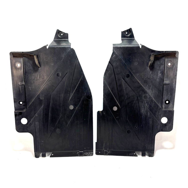 📌 12-20 BMW 328i F30 REAR LEFT & RIGHT SIDE LOWER UNDERBODY SPLASH SHIELD OEM