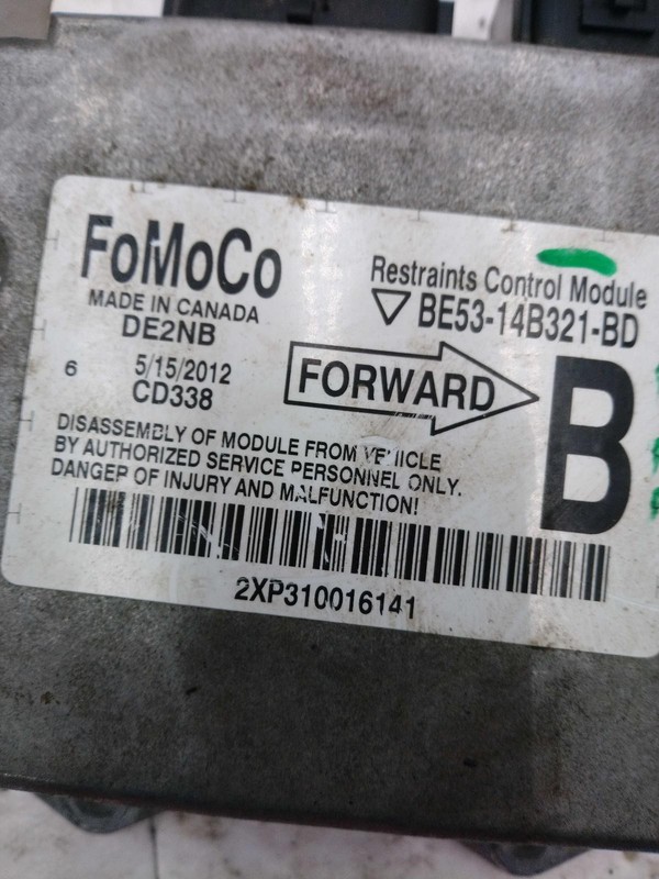 Used Air Bag Module fits: 2012 Ford Fusion Air Bag roof air bags 3.0L ID BE53-14