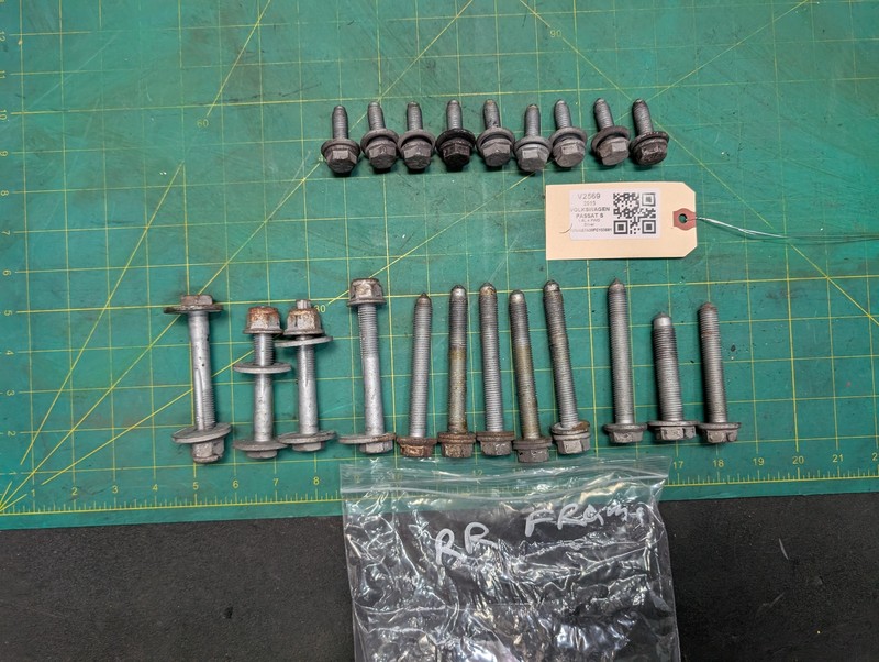 21PC Rear Crossmember Mount Bolts Set 2015 Volkswagen Passat 2014 2016 2017