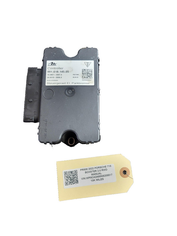 PORSCHE BOXSTER 718 Electric Parking Brake Control Module USED OEM 99161814505